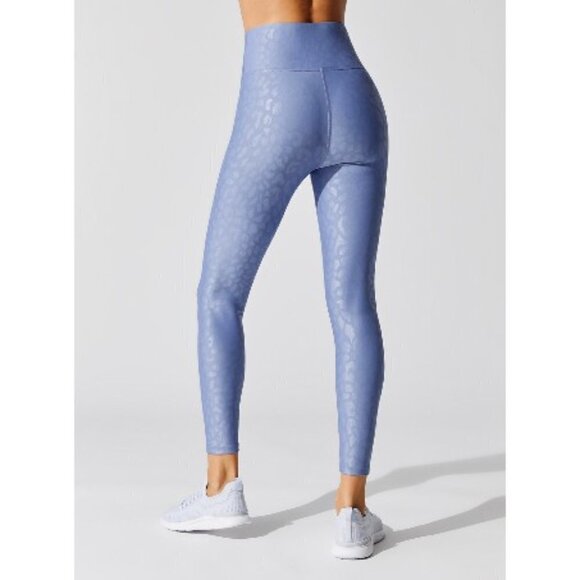 💕CARBON38💕 Leopard Takara Shine Legging ~ Blue - Picture 7 of 14